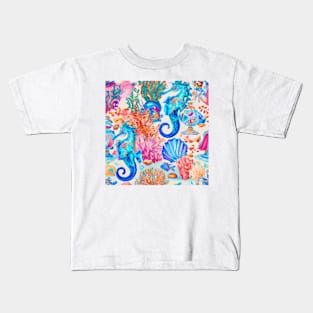 Seahorses and coral reef Kids T-Shirt